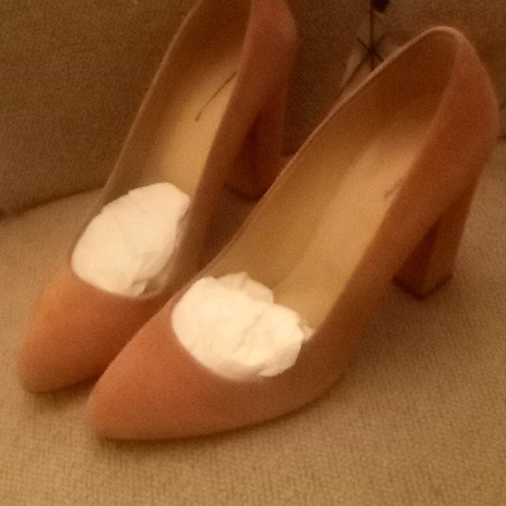 Tan heels suede shoes size JCrew size 7